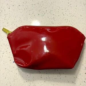 Estee Lauder Glossy Red Cosmetic Bag for makeup and accessories